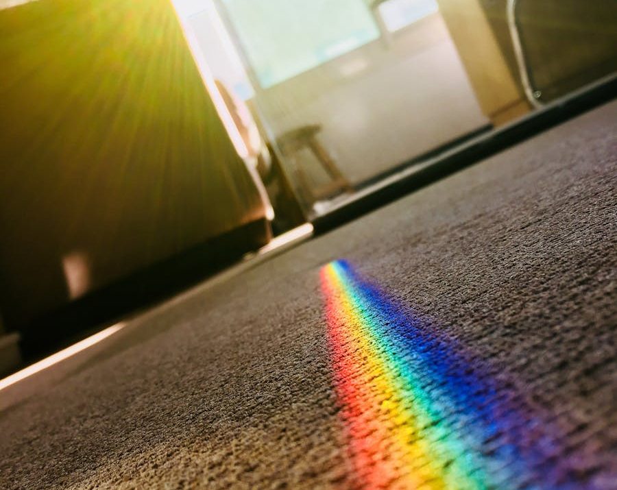 Rainbow Color Patch on Area Rug