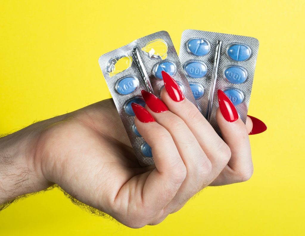hand die viagra vasthoud